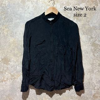 シー(SEA)の米国製 Sea New York シルク100% スタンドカラー 長袖シャツ(シャツ/ブラウス(長袖/七分))