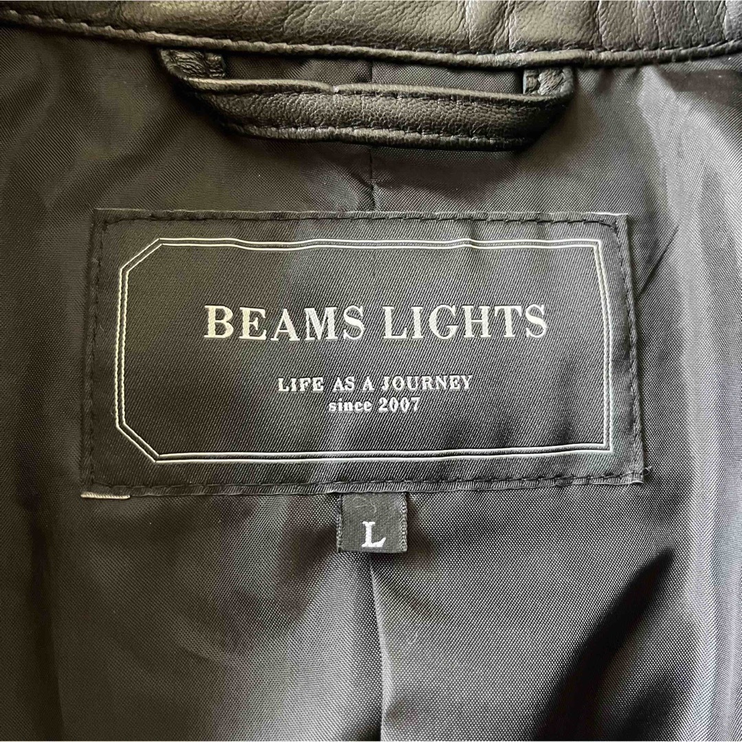 BEAMS(ビームス)のBEAMS Lights ビームス ラムレザー シングルライダースジャケット メンズのジャケット/アウター(ライダースジャケット)の商品写真