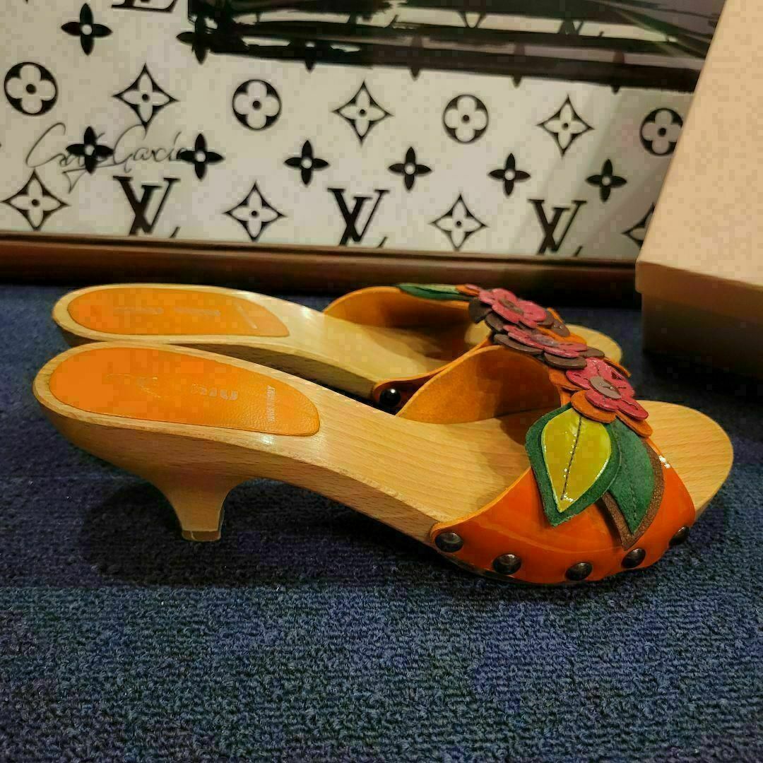 miu miu 立体フラワー 花柄 サンダル 下駄 浴衣 パンプス ドレス