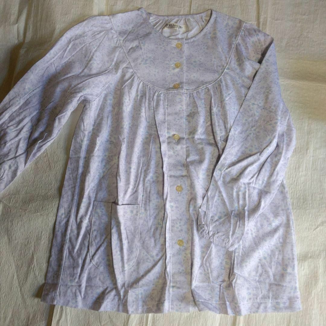 【新品未使用】日本製　長袖長ズボン　綿100％　Ｍ　薄手　パジャマ レディースのルームウェア/パジャマ(パジャマ)の商品写真