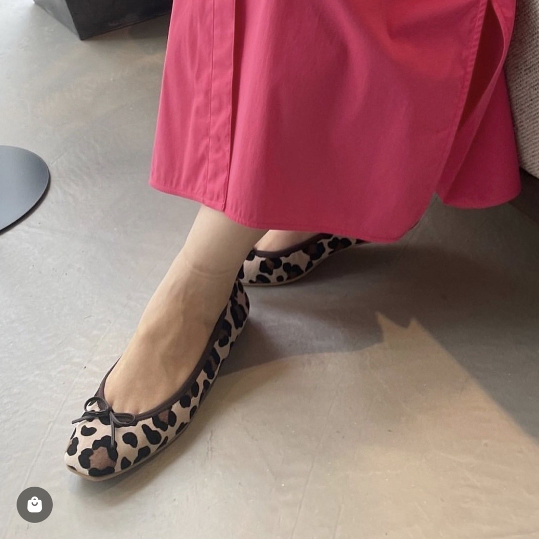 【値下❣️美品】kurun Giselle Leopard Cream 23cm レディースの靴/シューズ(バレエシューズ)の商品写真