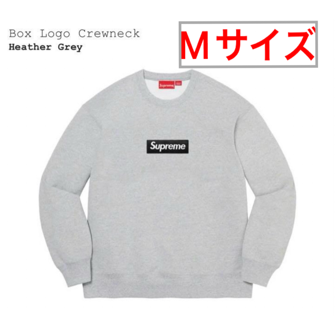 2022FW Supreme Box Logo Crewneck Grey M