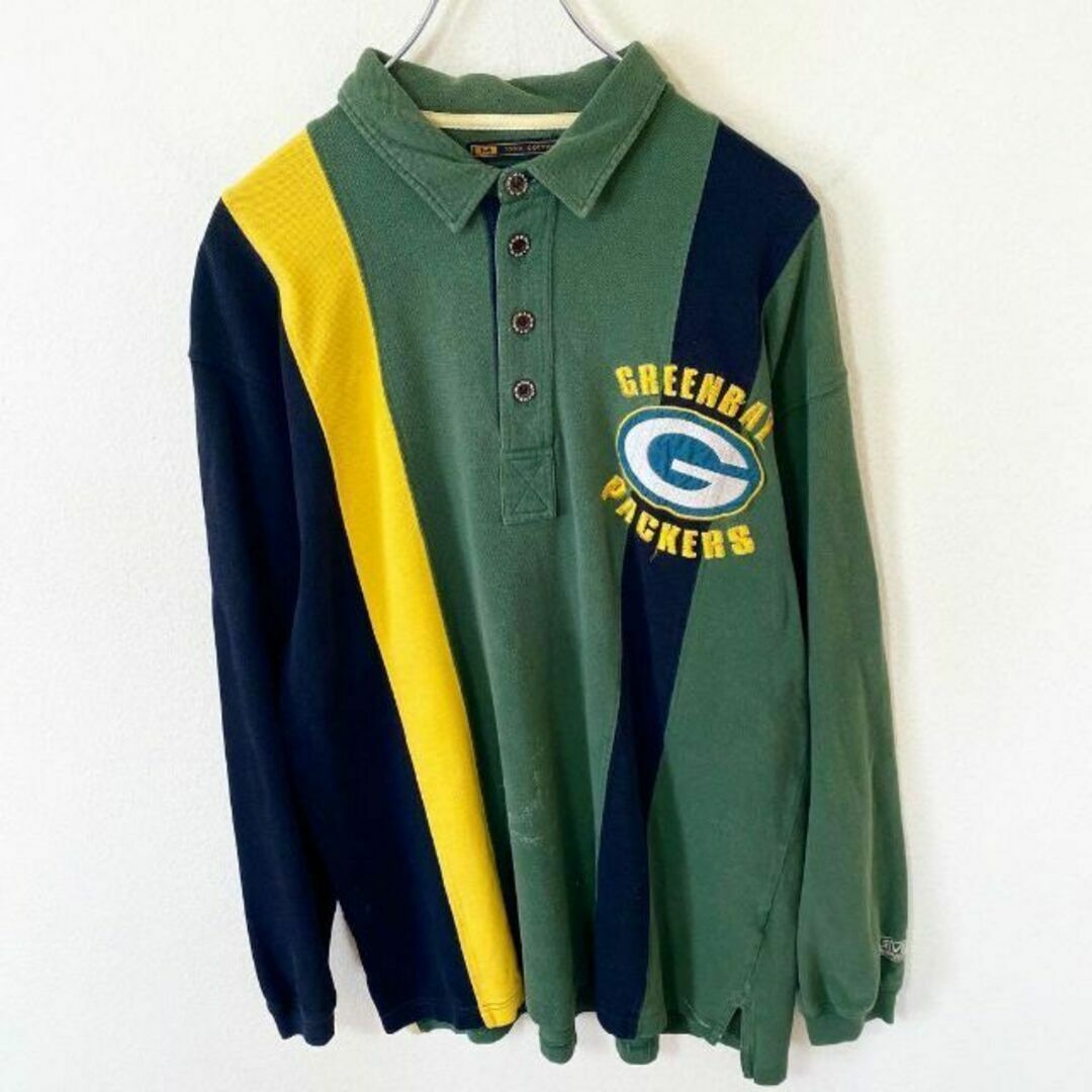 90s〜00s GREENBAY PACKERS ポロシャツ　古着　ストリートX