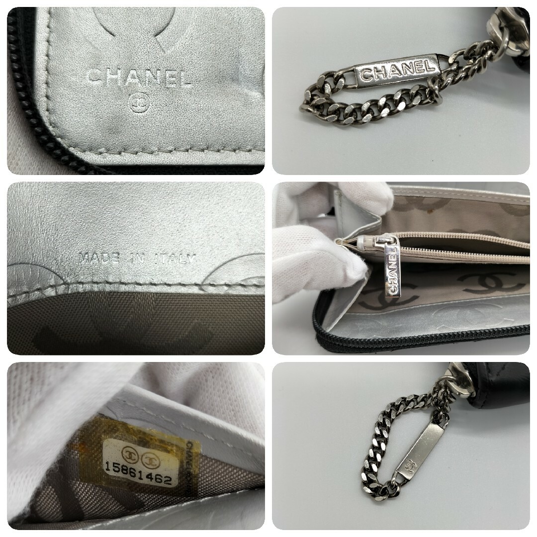 CHANEL(シャネル)のシャネル カンボンライン オーガナイザー 長財布 シルバー レディースのファッション小物(財布)の商品写真