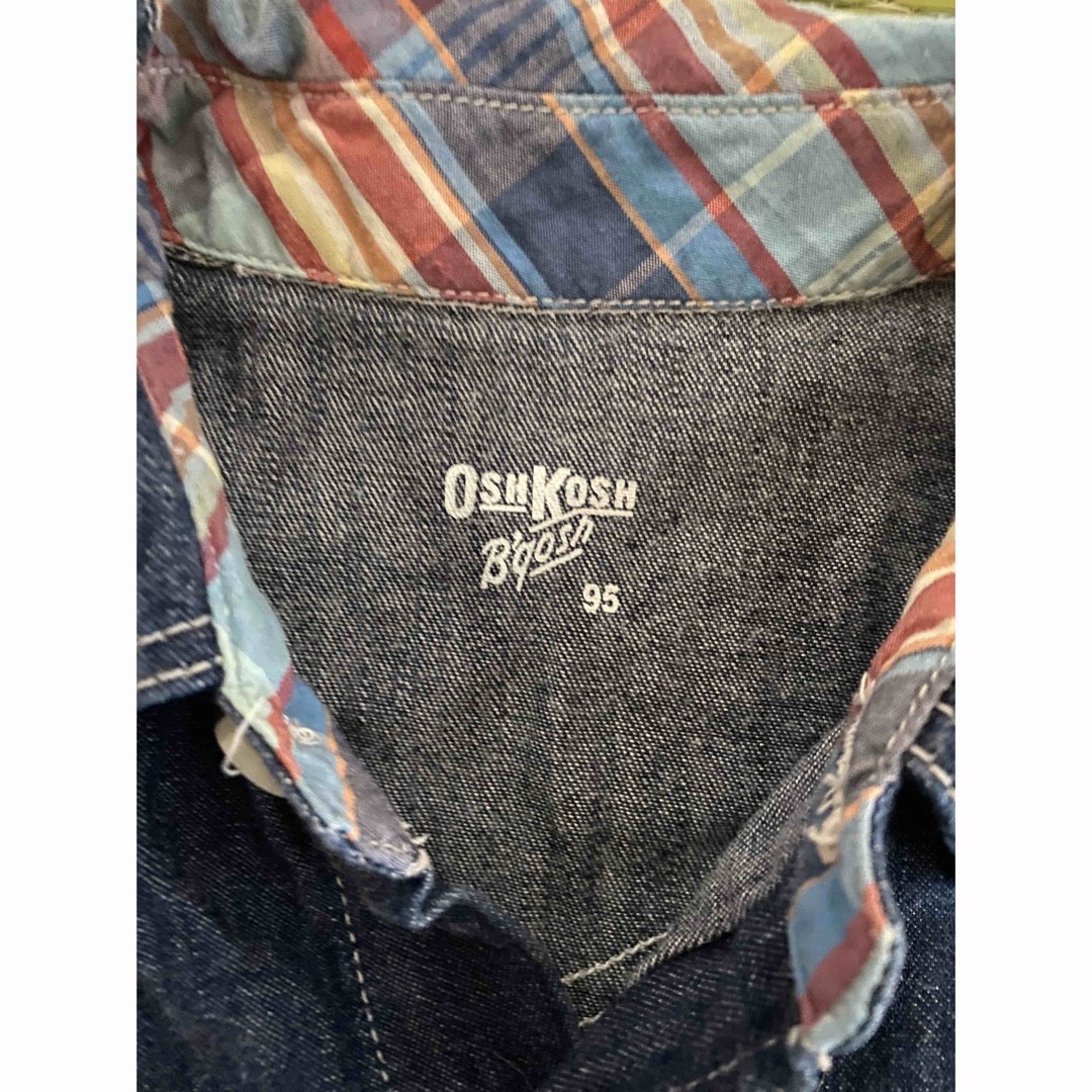 OshKosh(オシュコシュ)のOshkosh オシュコシュ シャツ デニムシャツ 長袖 95 記名無し  キッズ/ベビー/マタニティのキッズ服男の子用(90cm~)(Tシャツ/カットソー)の商品写真