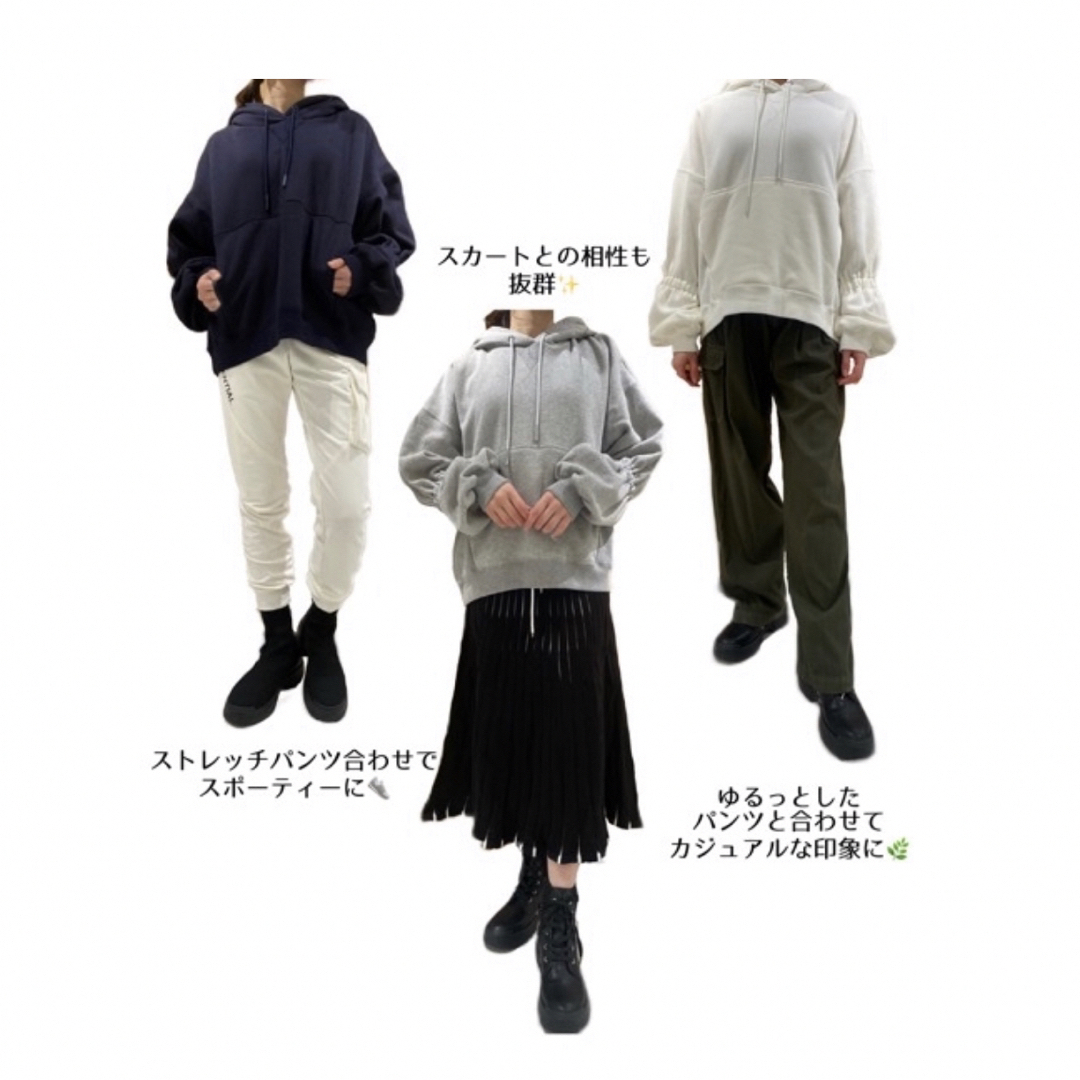 DOUBLE STANDARD CLOTHING(ダブルスタンダードクロージング)のダブルスタンダードクロージング　ボリュームスリーブプルオーバー　新品 未使用 レディースのトップス(パーカー)の商品写真