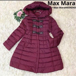 極美品】MaxMara マックスマーラ ショートコート ワインレッド 40-