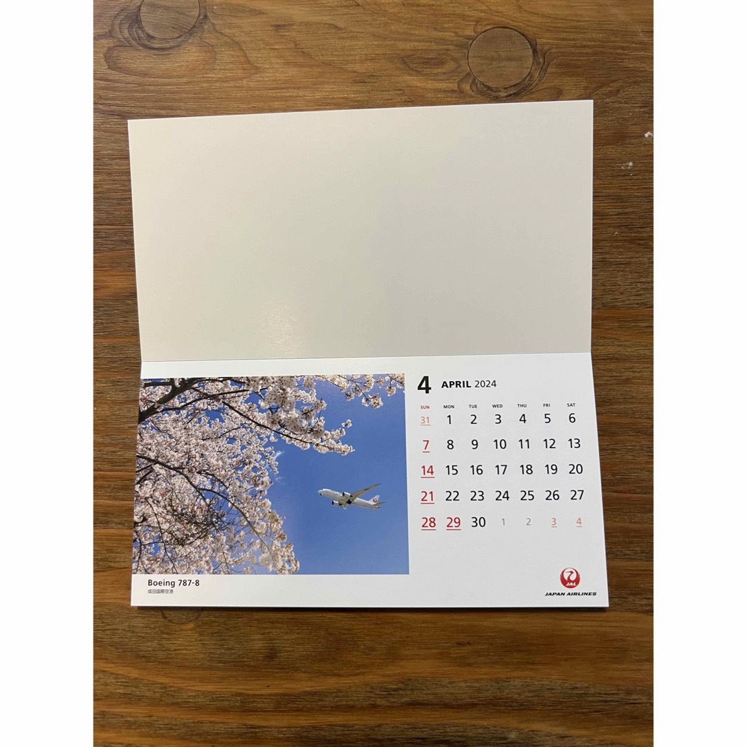 JAL(日本航空)(ジャル(ニホンコウクウ))の2024 JAL FLEET CALENDAR/カレンダー（未使用） インテリア/住まい/日用品の文房具(カレンダー/スケジュール)の商品写真