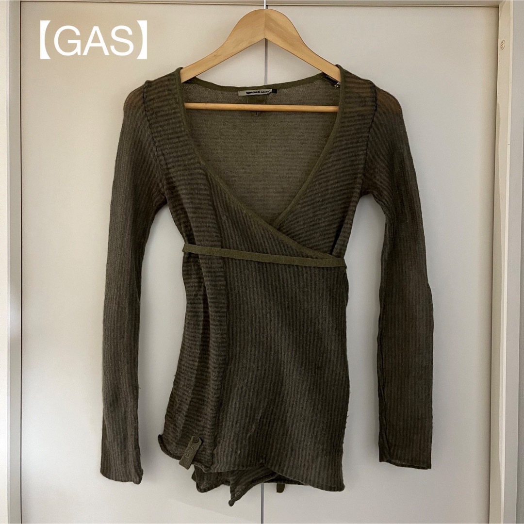 GAS(ガス)の【GAS】カシュクール風巻きニット カーキ SIZE S レディースのトップス(ニット/セーター)の商品写真