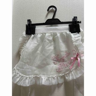 アンジェリックプリティー(Angelic Pretty)のオリジナルロゴfairyフリルエプロン シロ×ピンク(その他)