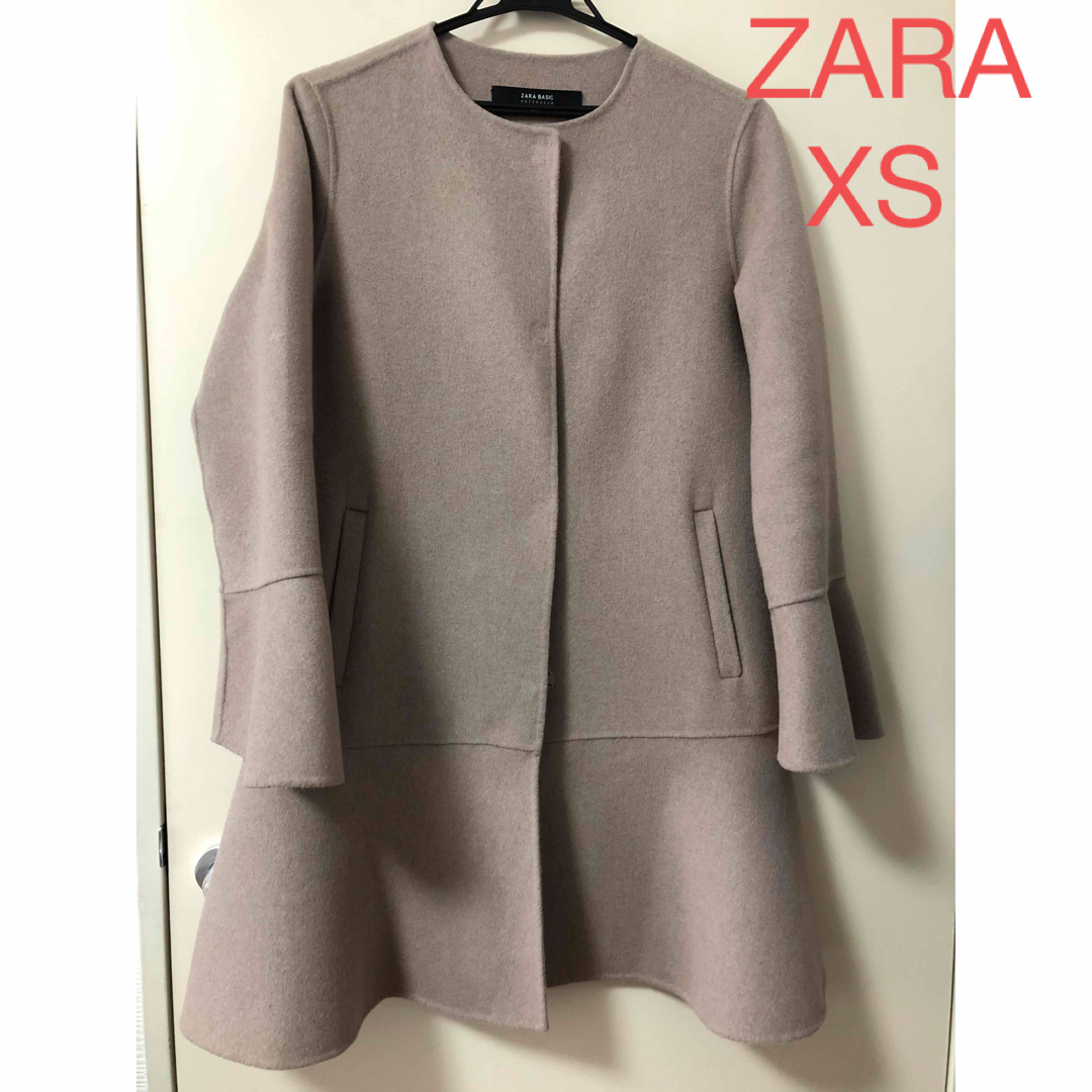 ZARA(ザラ)のZARA ノーカラーコート レディースのジャケット/アウター(ロングコート)の商品写真