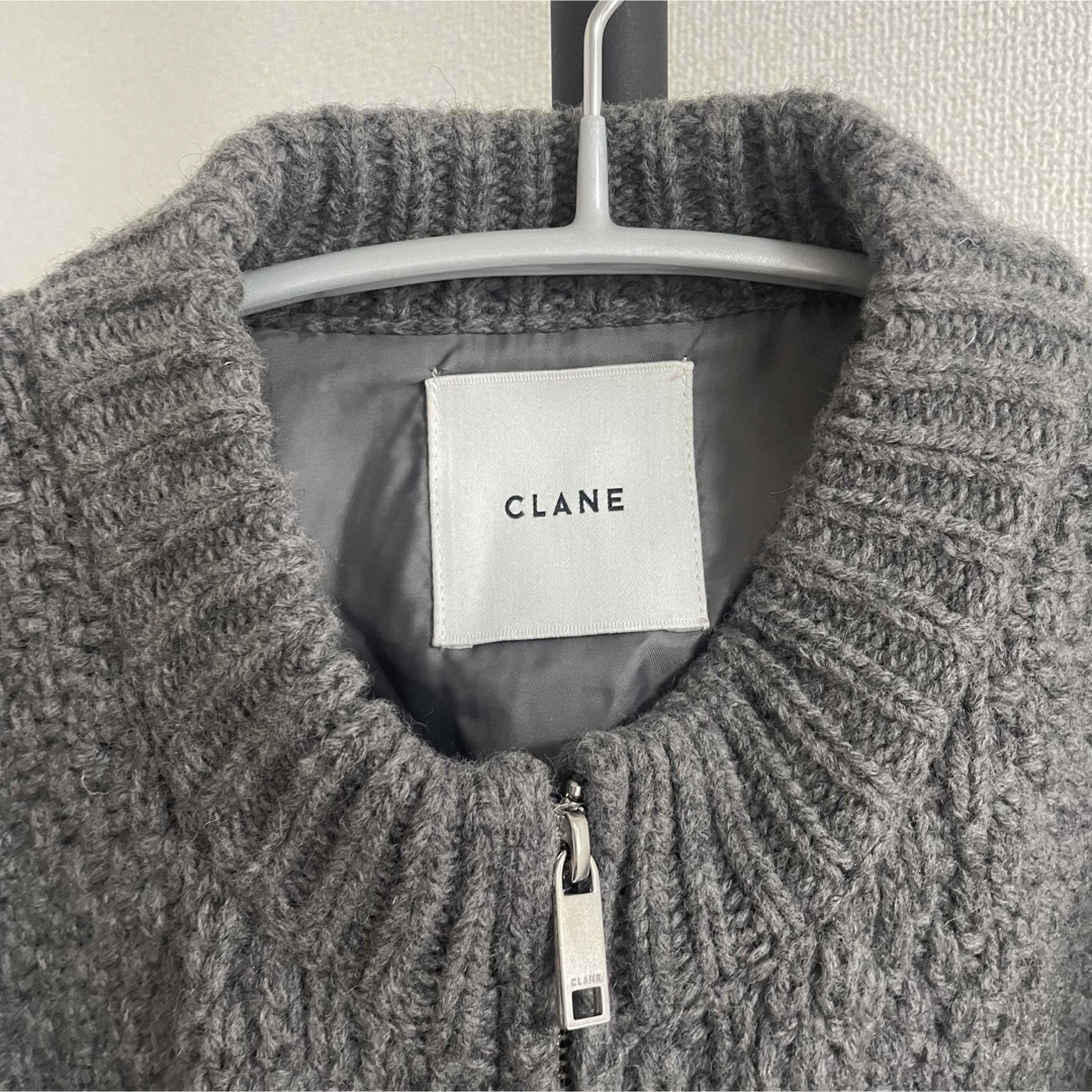 CLANE　CABLE BOA KNIT BLOUSON