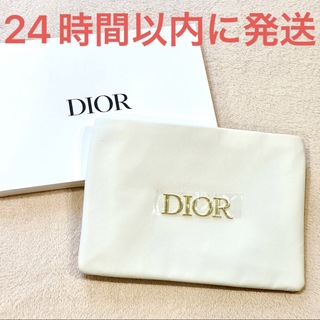 クリスチャンディオール(Christian Dior)の新品未使用☆Dior ディオール フラット ポーチ ノベルティ 白 ホワイト(ノベルティグッズ)