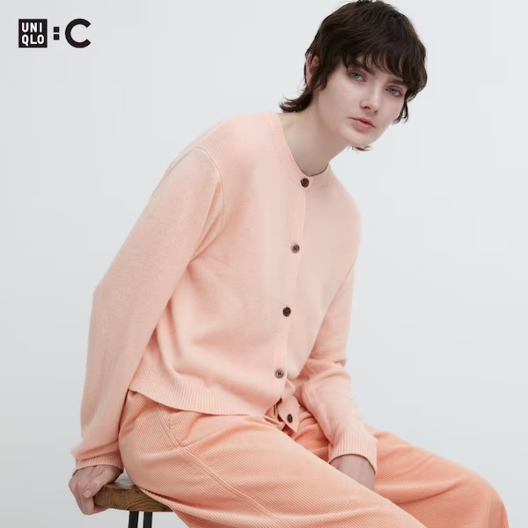 UNIQLO - UNIQLO Cカシミヤクルーネックショートカーディガンの通販 by