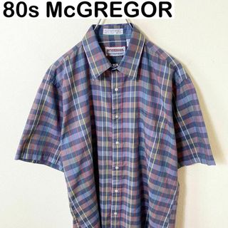 マックレガー(McGREGOR)の80s Mcgregor チェック　シャツ　半袖　古着　ヴィンテージ　アメカジ(シャツ)