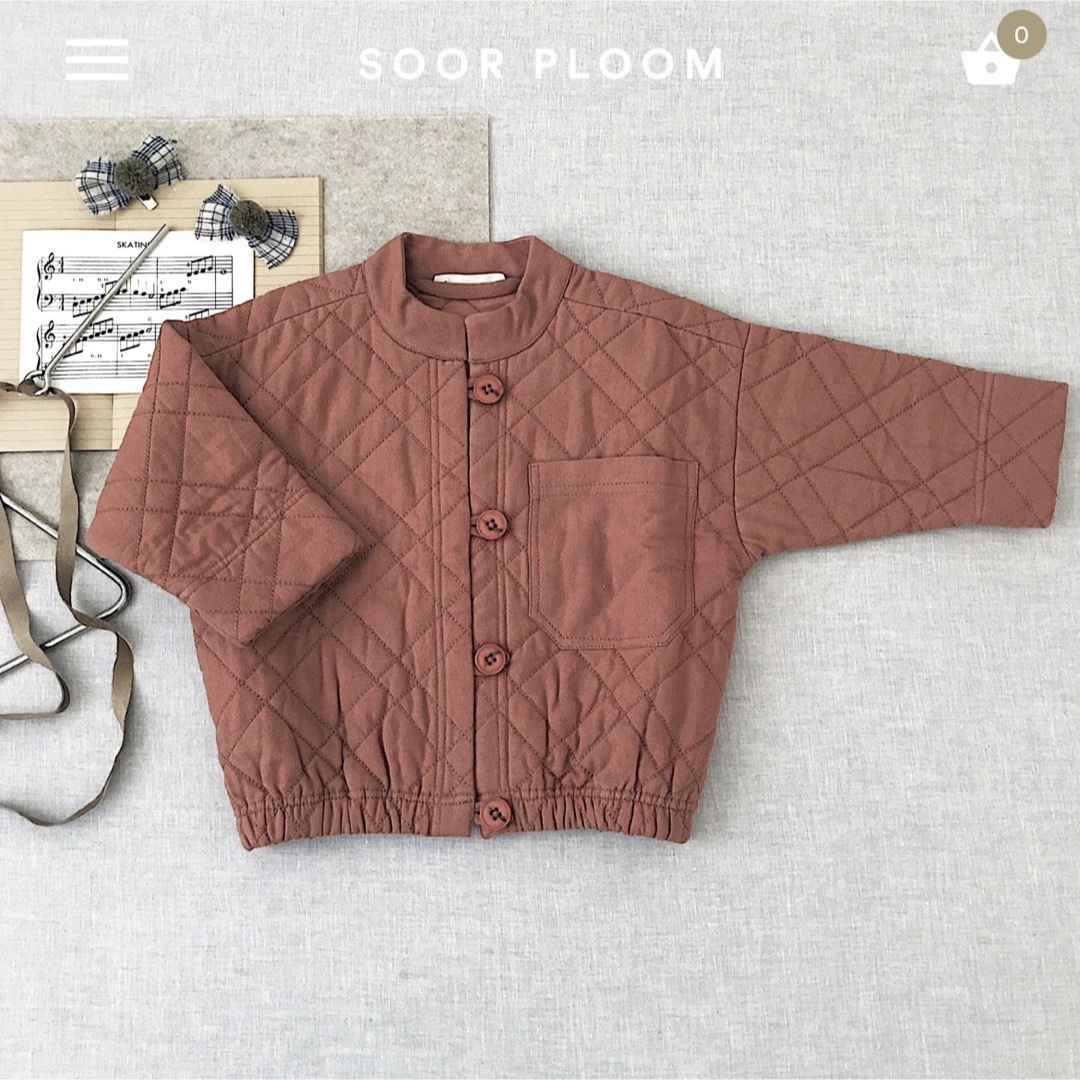 SOOR PLOOM(ソーアプルーム)のsoor ploom Quilted Jacket, Henna 6y キッズ/ベビー/マタニティのキッズ服女の子用(90cm~)(ジャケット/上着)の商品写真