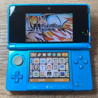 ニンテンドー3DS(ニンテンドー3DS)の3ds ライトブルー ポケモンバンク ポケムーバー(携帯用ゲーム機本体)