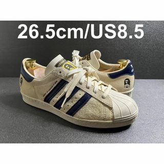 アベイシングエイプ(A BATHING APE)の26.5cm adidas SUPER STAR 80s × BAPE 金ベロ(スニーカー)