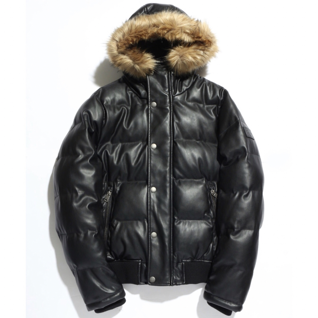 TOMMY HILFIGER - ダウン LEATHER BOMBER ジャケット トミー