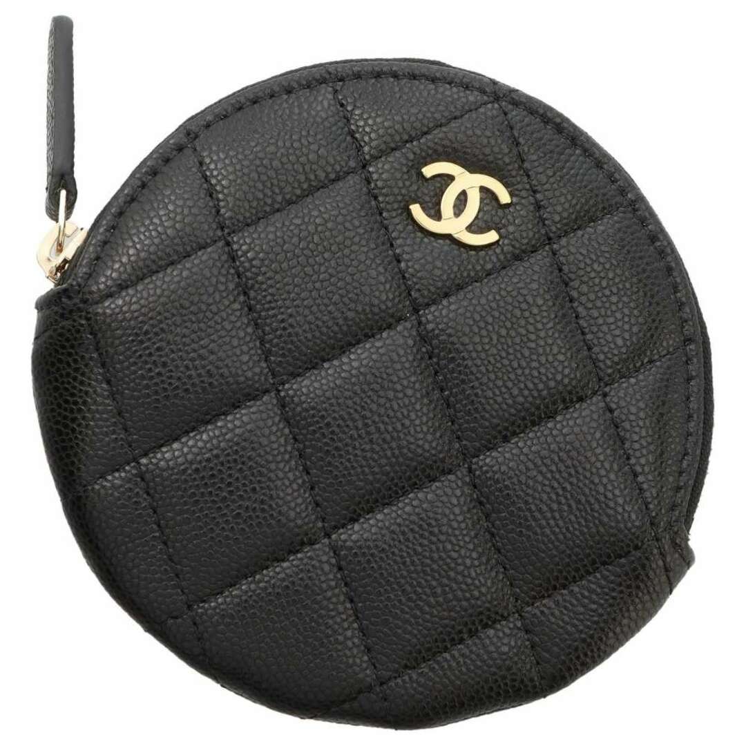 シャネル コインケース マトラッセ ココマーク キャビアスキン AP3594 CHANEL 黒