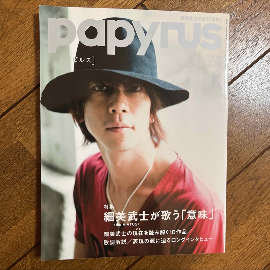 レア！2010年12月 papyrus パピルス　細美武士 エンタメ/ホビーの雑誌(アート/エンタメ/ホビー)の商品写真