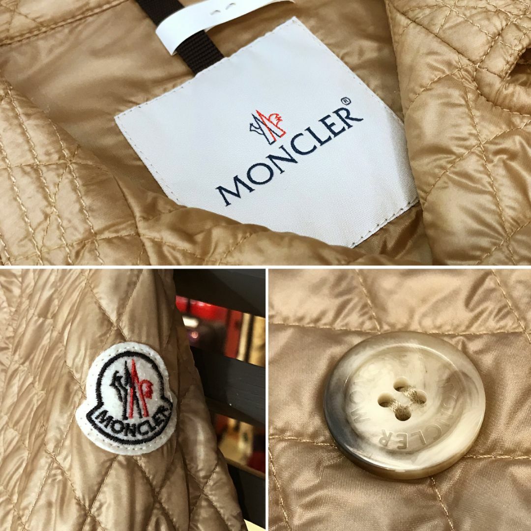 MONCLER(モンクレール)の超美品 モンクレール トレンチ風中綿コート ゴールド キッズ／ジュニア レディースのジャケット/アウター(トレンチコート)の商品写真