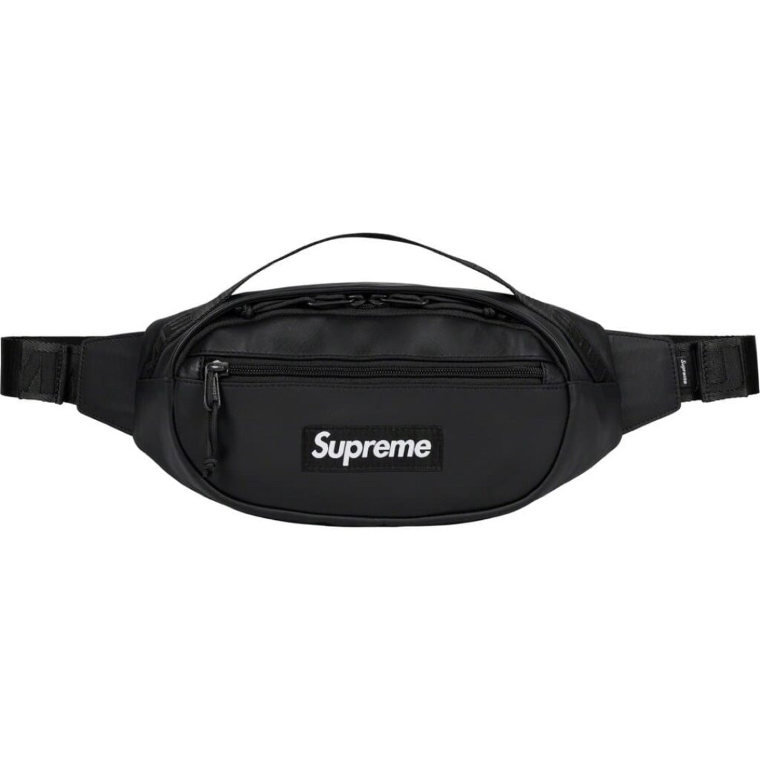 Supreme Leather Waist Bag "Black"