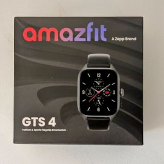 アマズフィット(Amazfit)のamazfit GTS4 インフィニットブラック　美品　ケーブル　付属品完備(腕時計(デジタル))