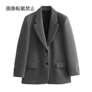 🤎10月新作🎻12732◆gray グレー テーラードジャケット ブレザー (テーラードジャケット)