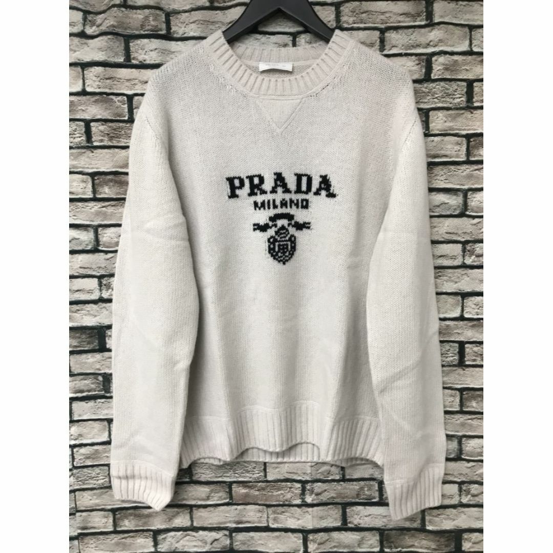 PRADA - PRADA プラダ☆21AW ウールカシミヤロゴクルーネックセーター