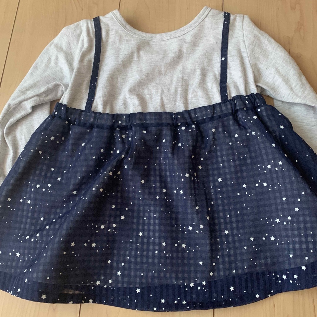 キムラタン(キムラタン)の女の子　90 キャミソールドッキングTシャツ　2点セット　星柄・いちご柄 キッズ/ベビー/マタニティのキッズ服女の子用(90cm~)(Tシャツ/カットソー)の商品写真