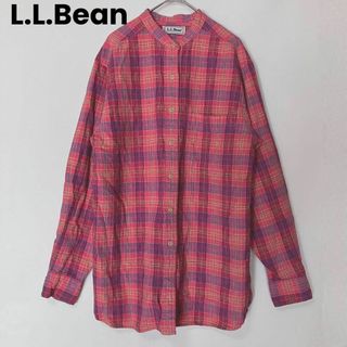 エルエルビーン(L.L.Bean)のks76 L.L.Bean カラフル 長袖チェックシャツ トップス 秋冬 ピンク(シャツ/ブラウス(長袖/七分))