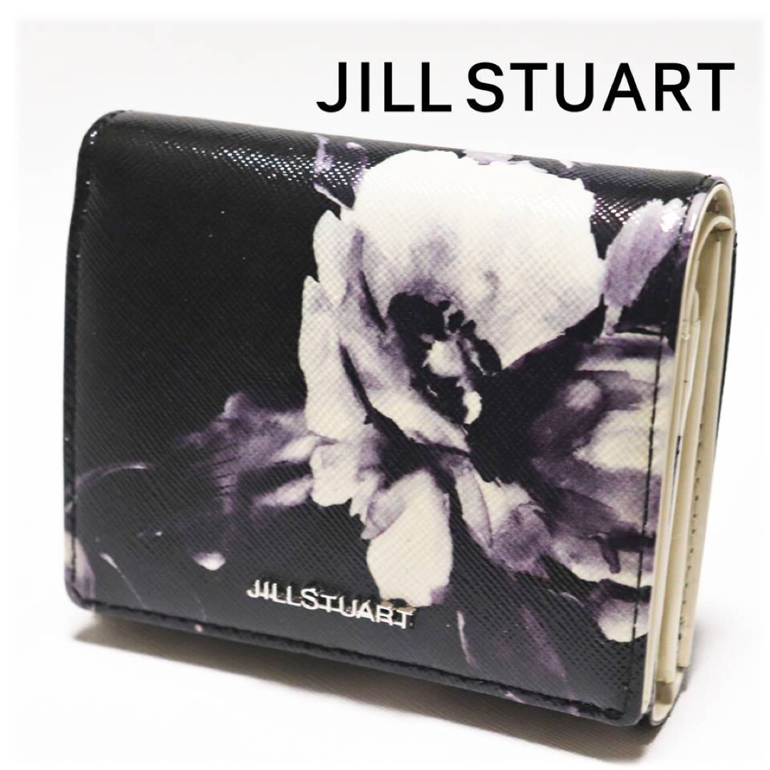 JILLSTUART(ジルスチュアート)の《ジルスチュアート》新品 チャーム付き モノトーン調 レザー2つ折り財布 レディースのファッション小物(財布)の商品写真