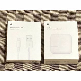 アップル(Apple)の【新品未開封】Apple純正 充電ケーブル、12Wパワーアダプタセット(バッテリー/充電器)