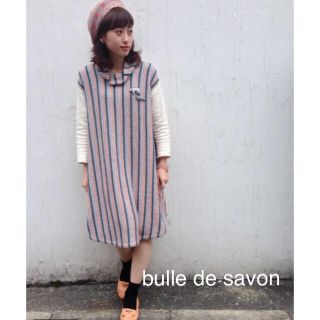 ビュルデサボン(bulle de savon)のbulle de savon ラッセルストライプワンピース(ひざ丈ワンピース)