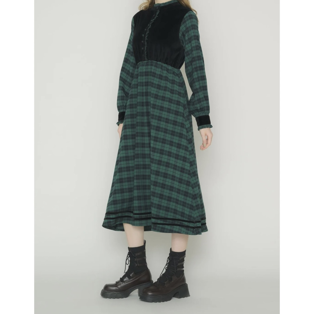 idem classical check velour onepiece-