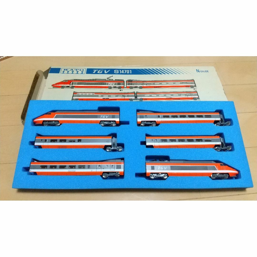 KATO` - 80年代の鉄道模型ＮゲージKATOフランス TGV 6両セット