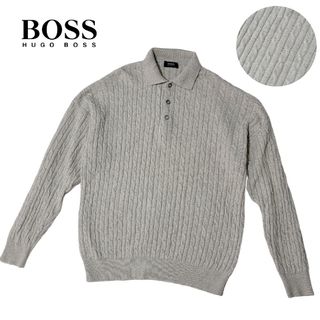 HUGO BOSS ヒューゴボス　シャーリングニットプルオーバー　シルク混ウール