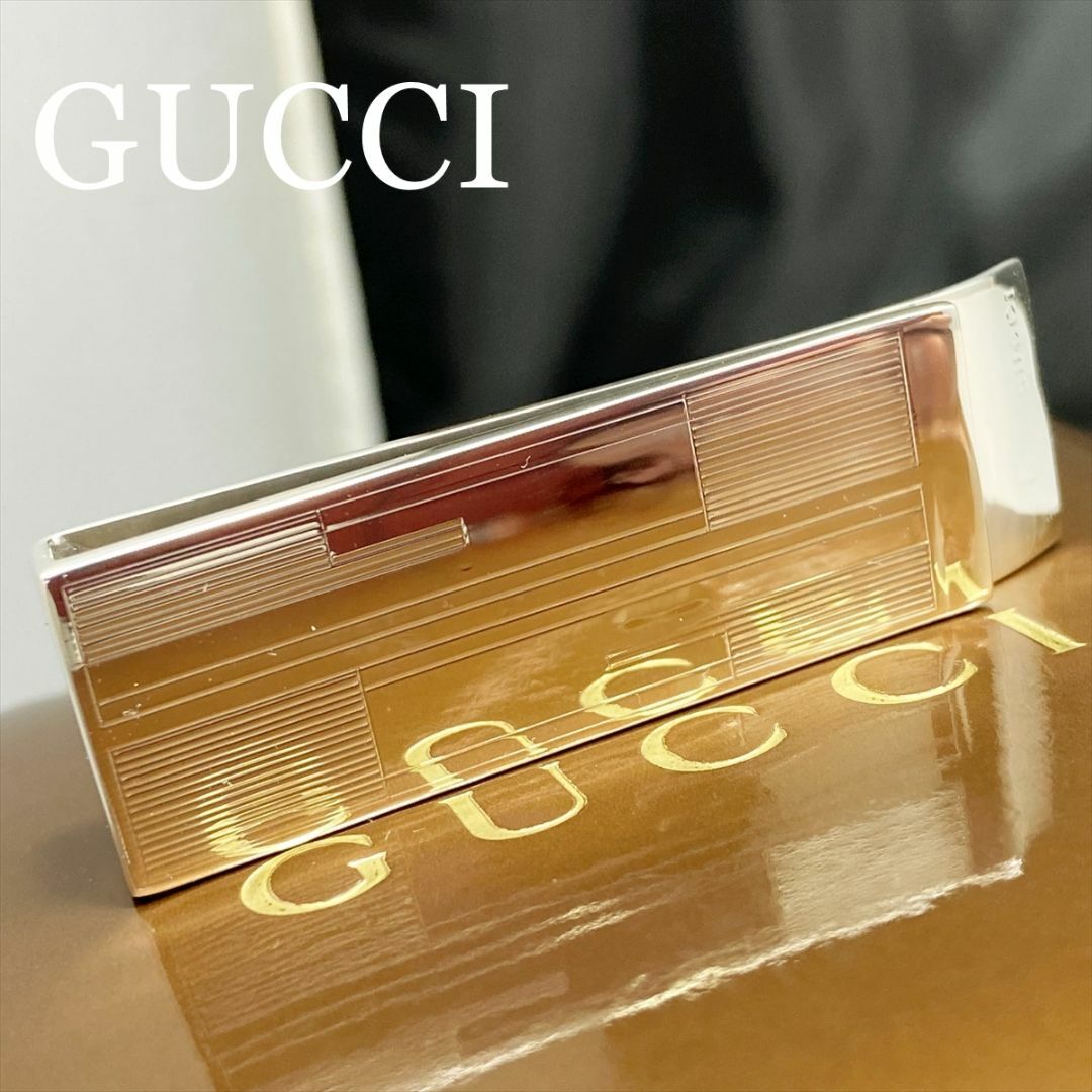 新品仕上 グッチ GUCCI G型 ライン マネークリップ 財布 シルバー | フリマアプリ ラクマ