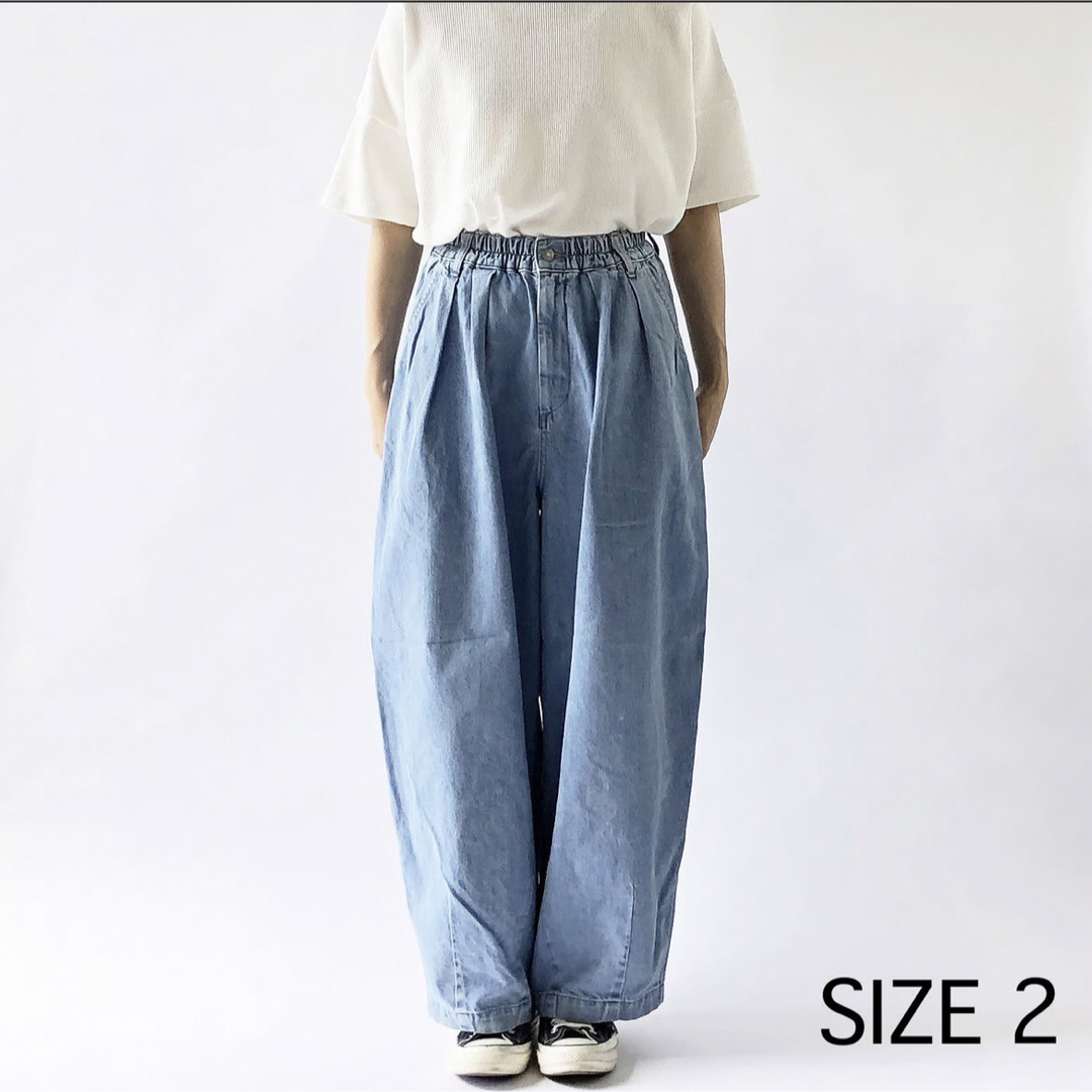 【美品】ハーベスティHARVESTYデニム サーカスパンツ サイズ2pupuさんのお洋服