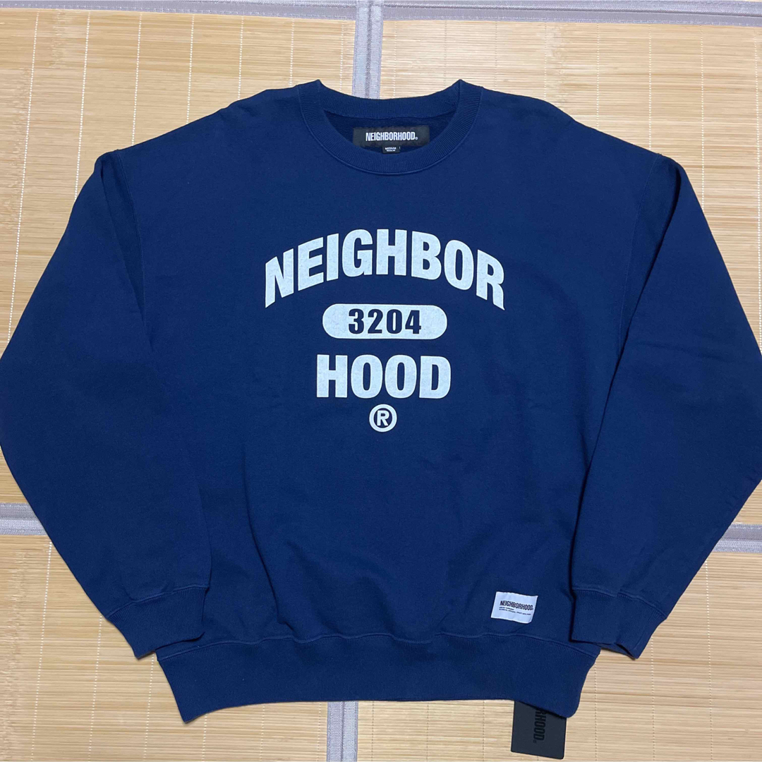 NEIGHBORHOOD LOGO CREWNECK スウェット M ネイビー-