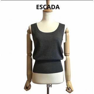 エスカーダ(ESCADA)のESCADA ウールシルク素材 ノースリーブニット(ニット/セーター)