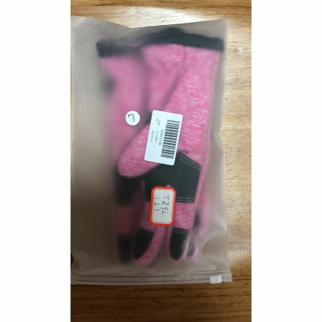 手袋 防寒グローブ 自転車グローブ タッチ対応 （サイズ：L 色：ピンク） レディースのファッション小物(手袋)の商品写真