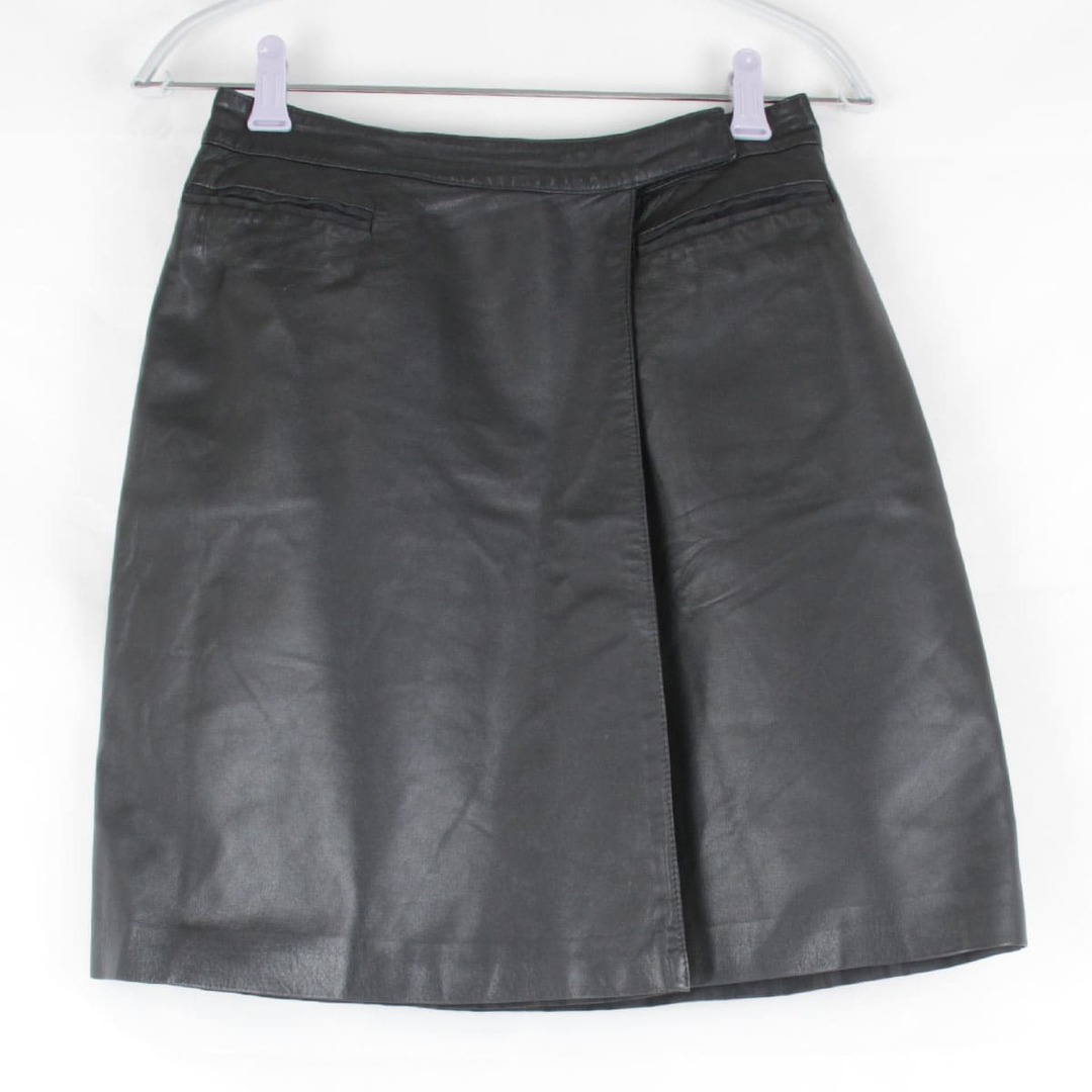 『USED』 FENDI フェンディ リバーシブル ラップスカート スカート レザー/ナイロン  /コットン ブラック
