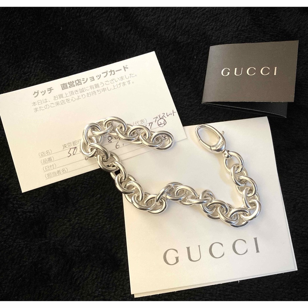 正規品 希少 GUCCI/グッチ ヴィンテージ 極太 チェーンリンクブレスレット | フリマアプリ ラクマ