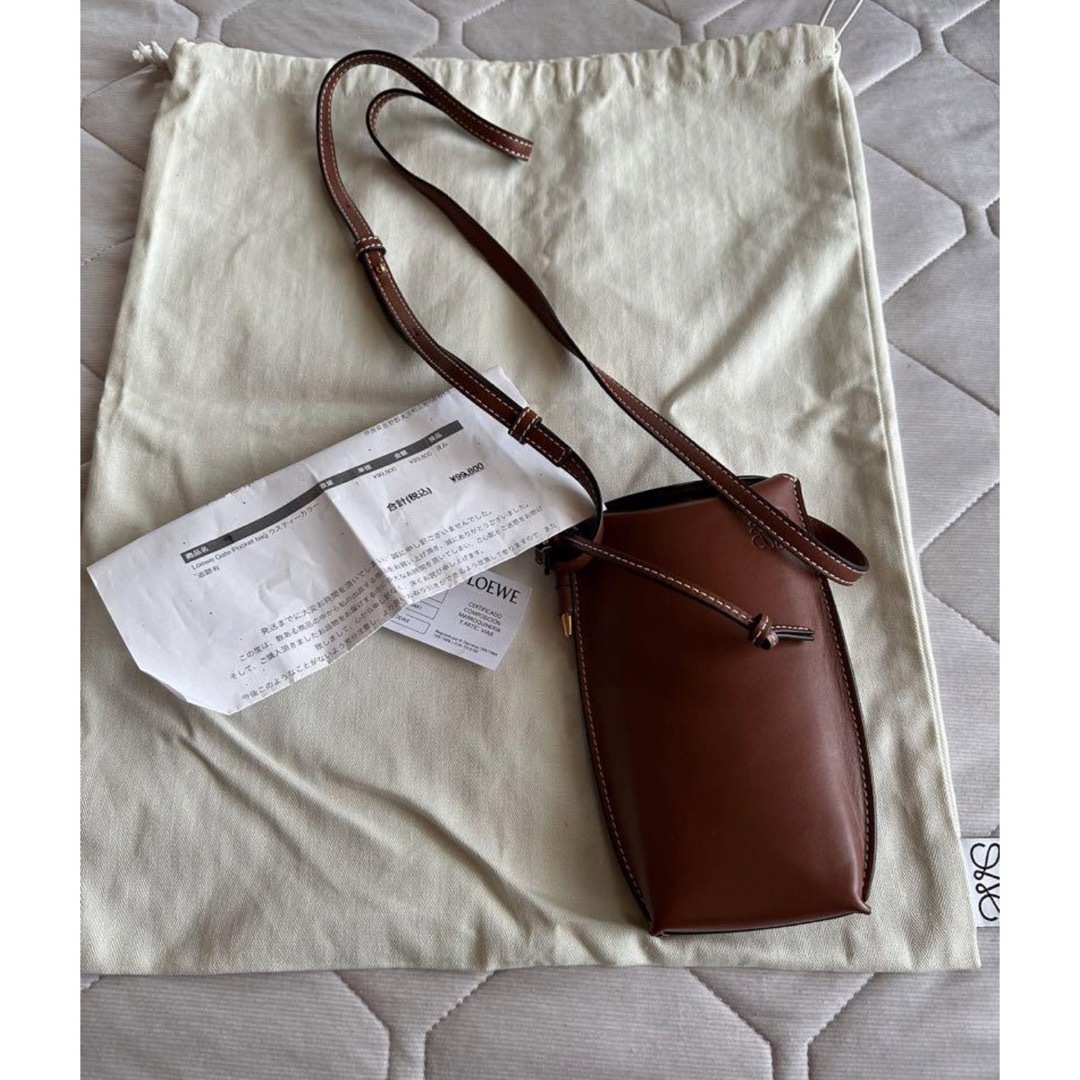 レディースLoewe GATE POCKET ショルダーバッグ　ラスティカラー