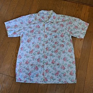 キタムラ(Kitamura)の美品 fukuzo フクゾー 半袖 開襟 花柄 シャツ ホワイト 白 元町 横浜(シャツ/ブラウス(半袖/袖なし))