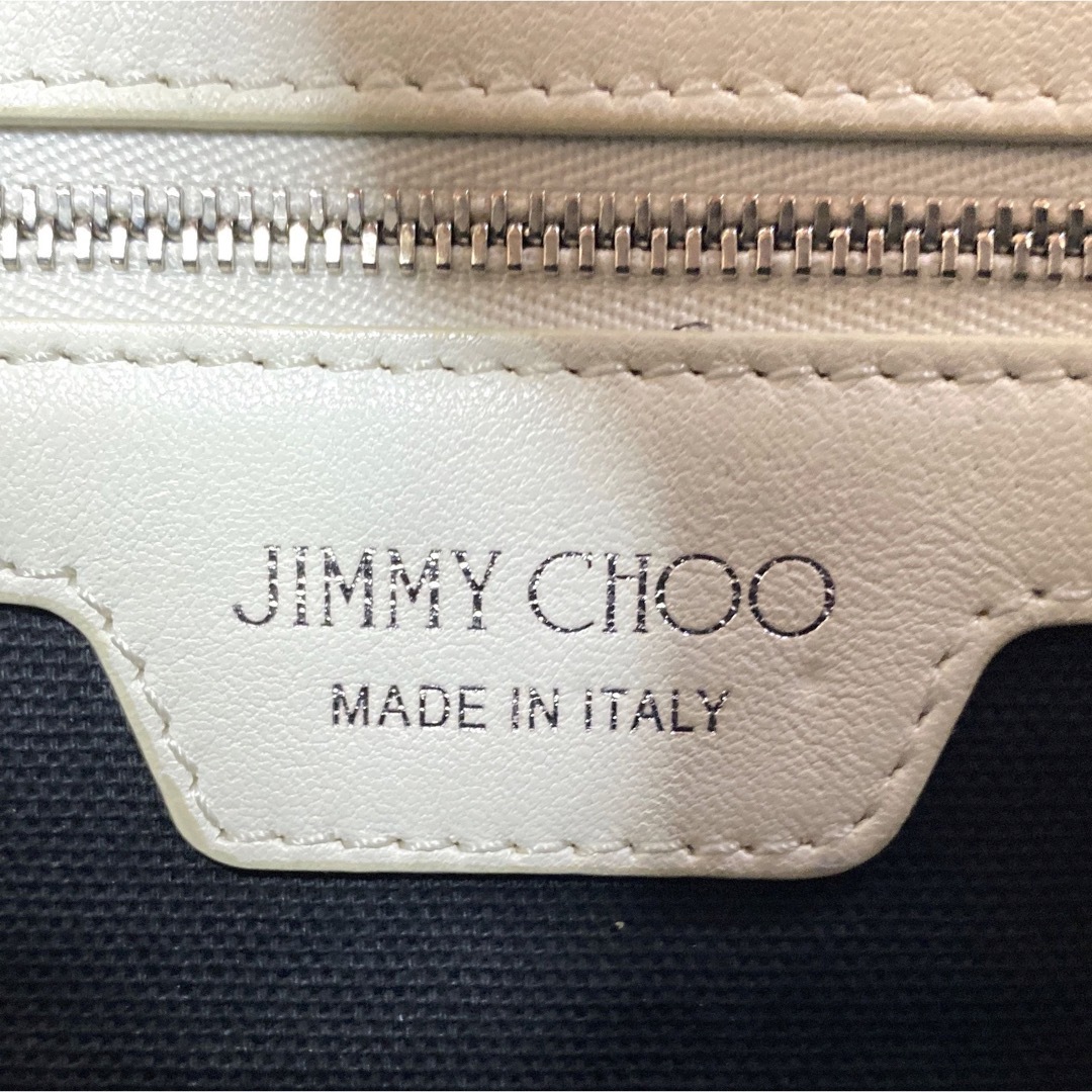 【JIMMY CHOO】SOFIA/S ホワイト グラフィックスタートートバッグ