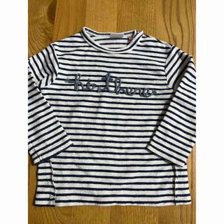 ザラキッズ(ZARA KIDS)のZARAキッズ　長袖ボーダーカットソー12-18M(シャツ/カットソー)