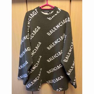 バレンシアガ(Balenciaga)の正規 18AW BALENCIAGA バレンシアガ 総柄ロゴ ニット(ニット/セーター)